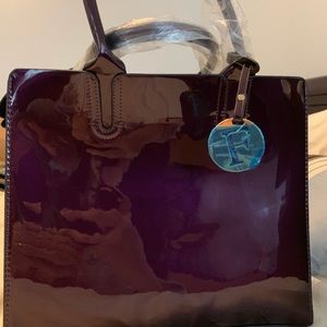 Brand new patent leather bag. Eggplant color.